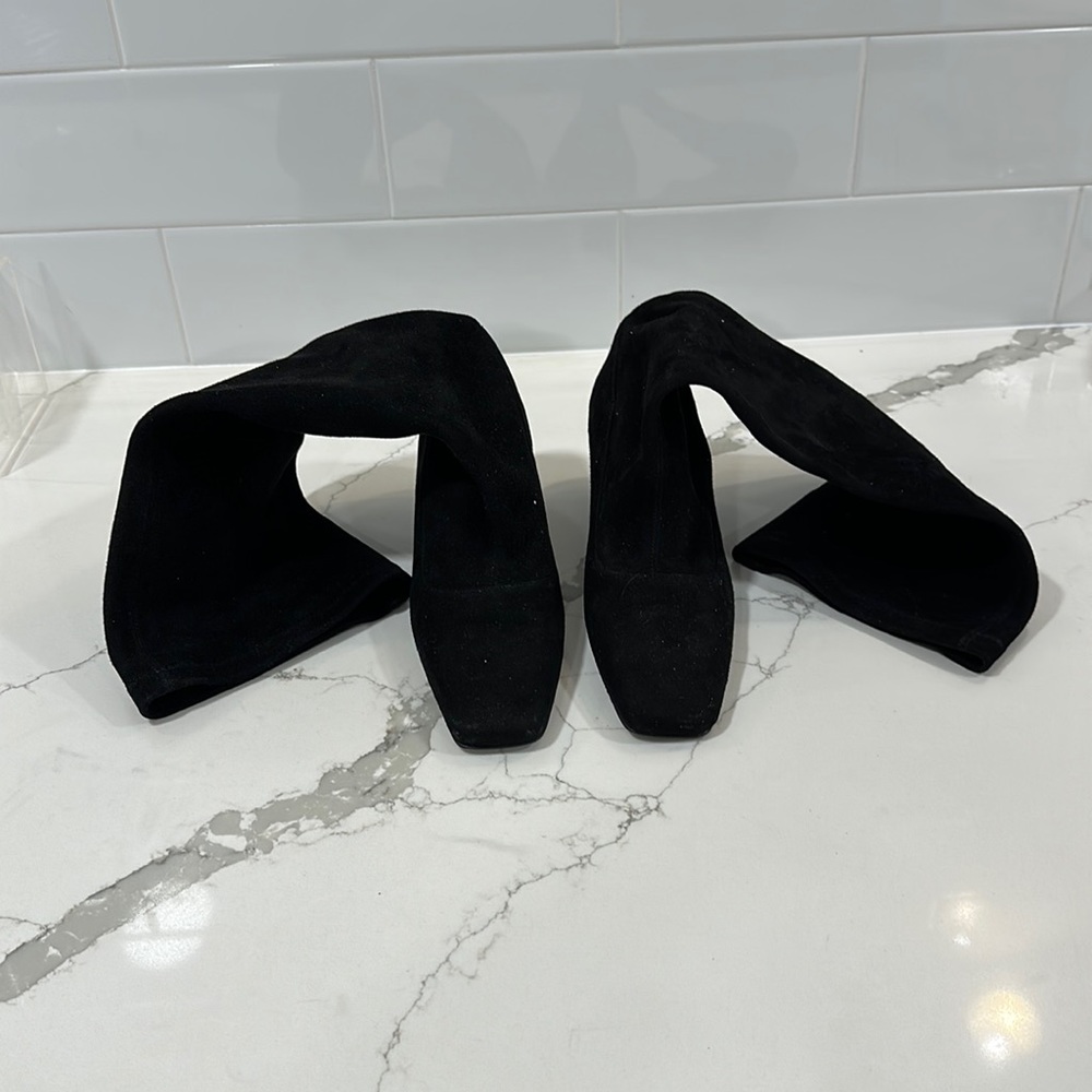 Cole Haan Knee-high black suede boots